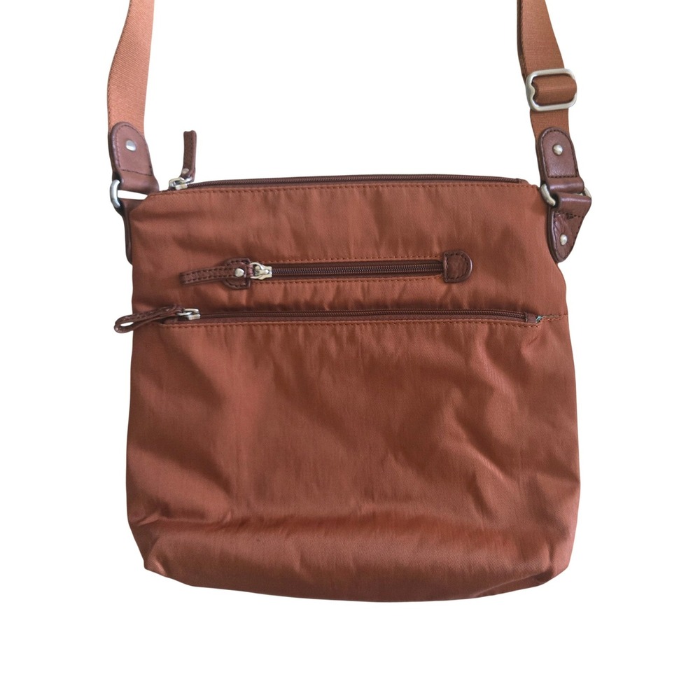 Osgoode Marley Rust Nylon Crossbody Bag‎ Adjustable Strap Travel Zipper Pockets